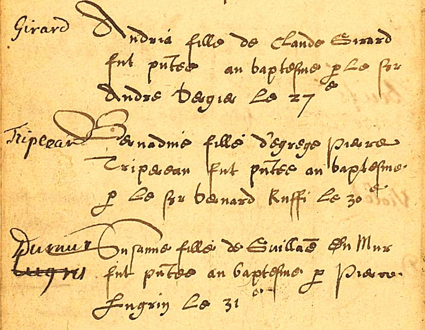 Extrait des registres paroissiaux de lausanne annee 1572